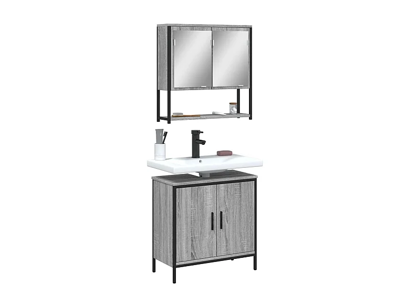 Set di mobili da bagno Sonoma Grey da 2 pezzi