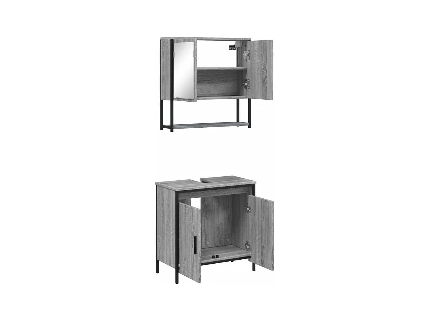 Set di mobili da bagno Sonoma Grey da 2 pezzi