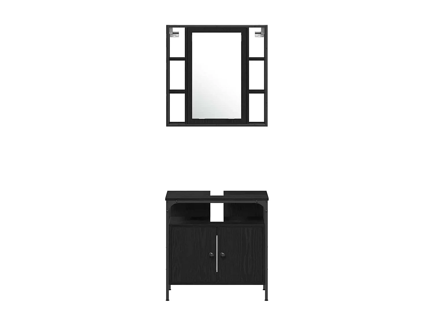 Ensemble de Meubles de Salle de Bain 4 pcs Chêne noir