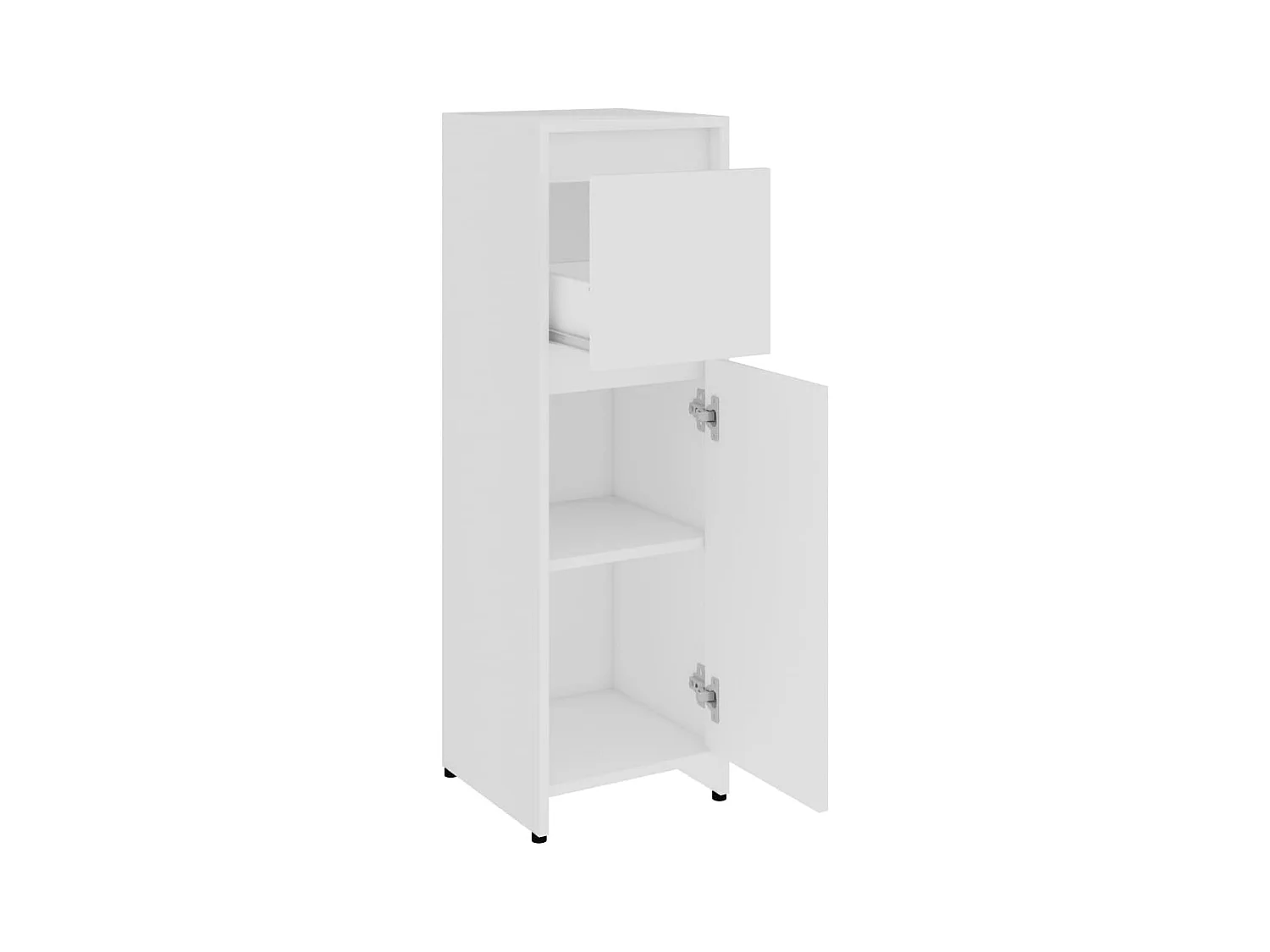 Ensemble de meubles de salle de bain 4pcs Blanc Bois ingénierie