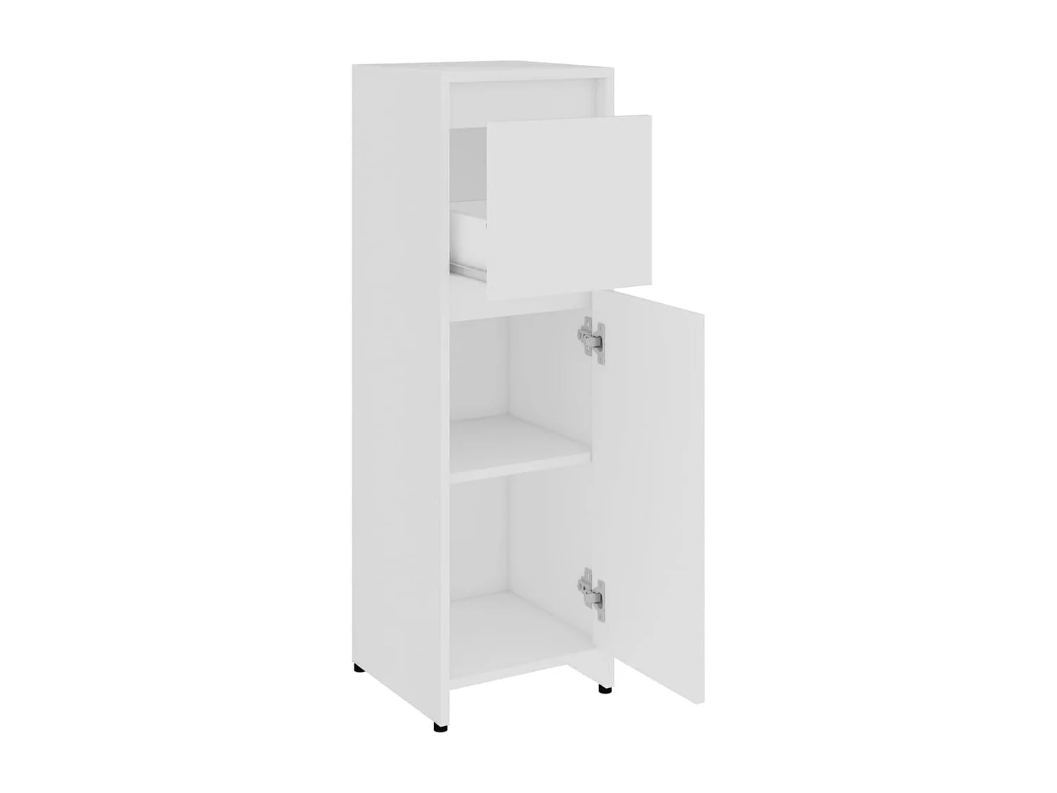Ensemble de meubles de salle de bain 4pcs Blanc Bois ingénierie