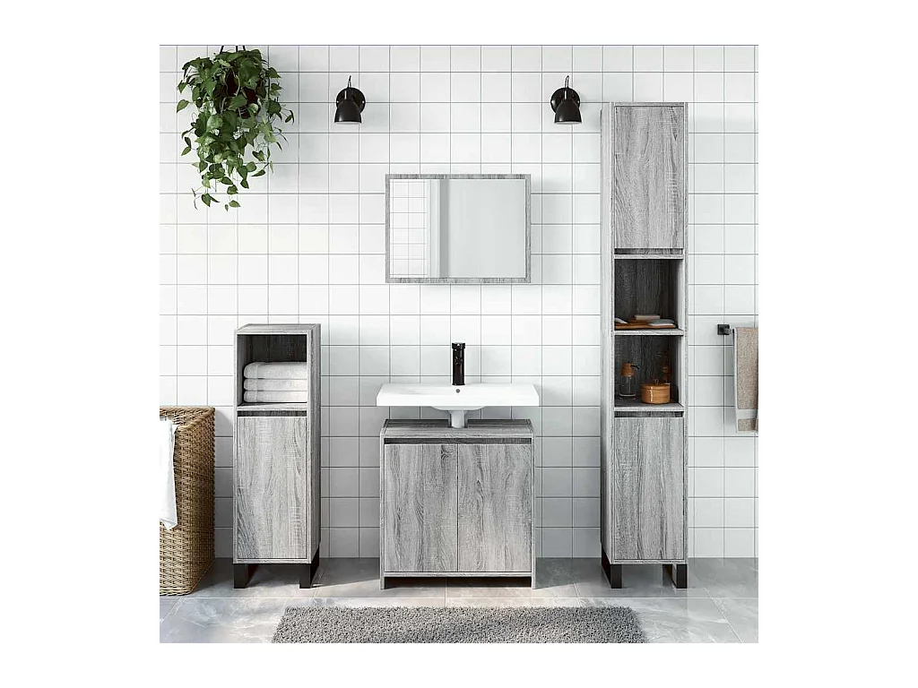 Sonoma Grey 2-delige badkamermeubelset