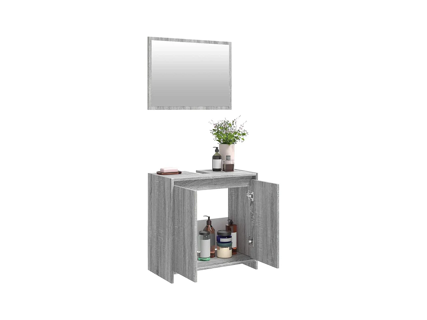 Sonoma Grey 2-delige badkamermeubelset