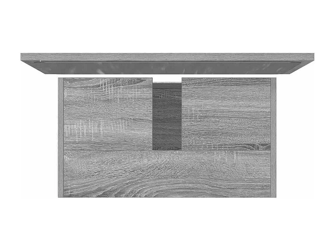 Ensemble de meubles de salle de bain 2 pcs Sonoma gris