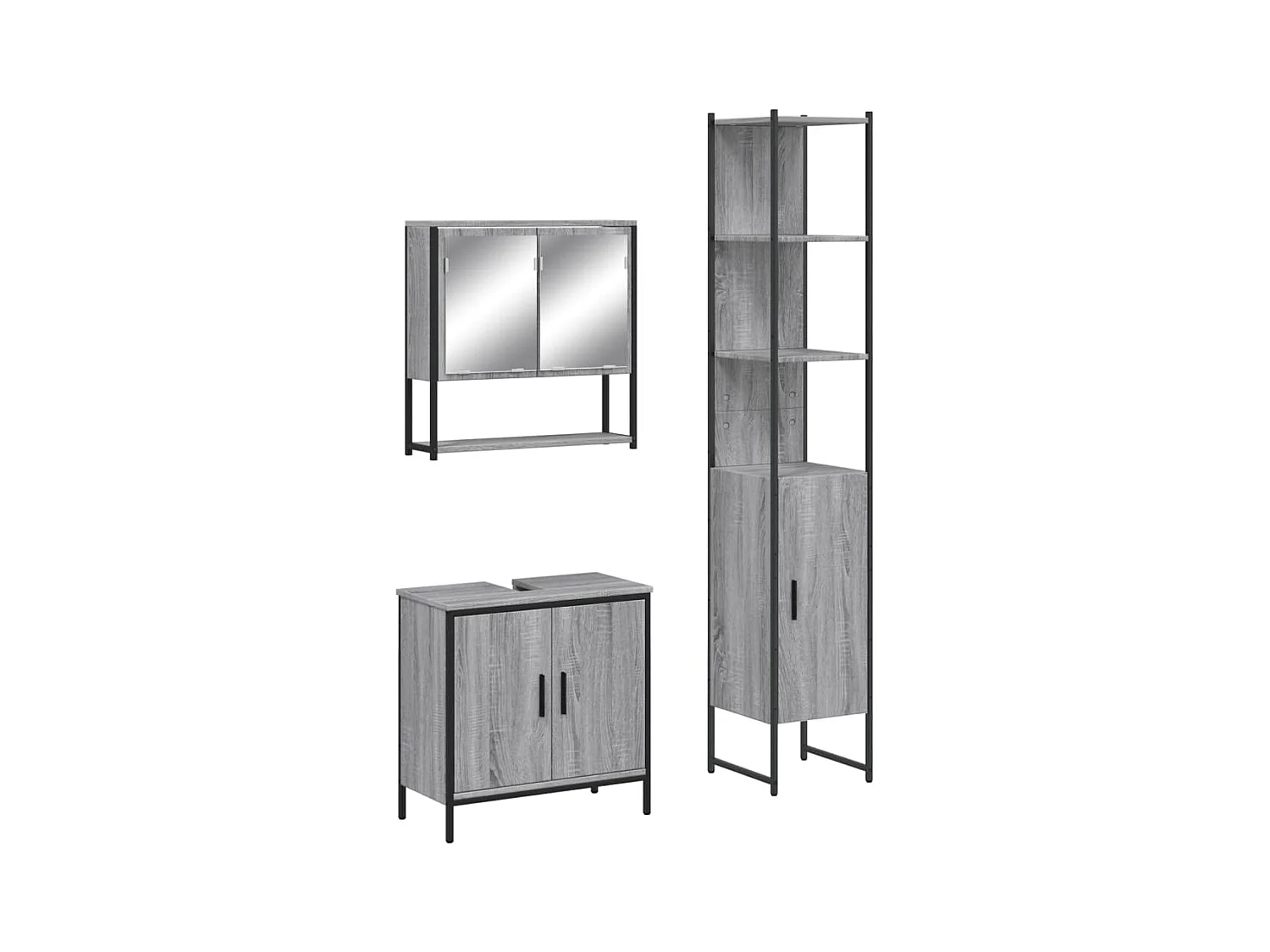 Juego de muebles de baño de 3 piezas Sonoma Grey