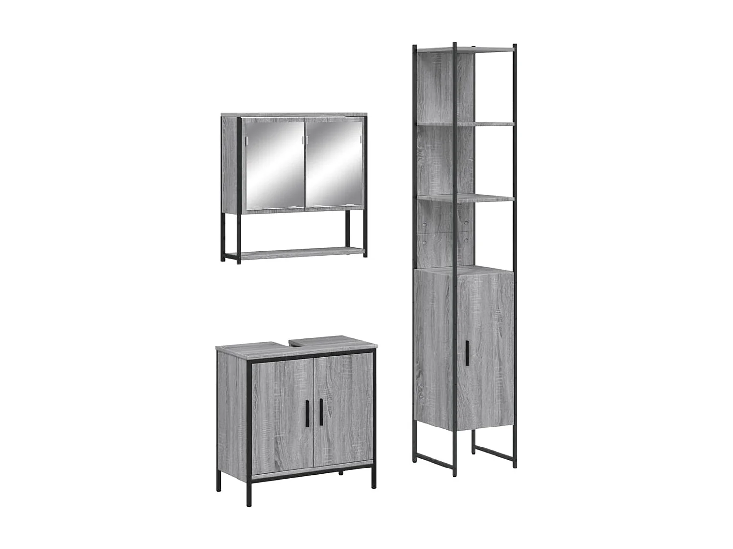 Juego de muebles de baño de 3 piezas Sonoma Grey