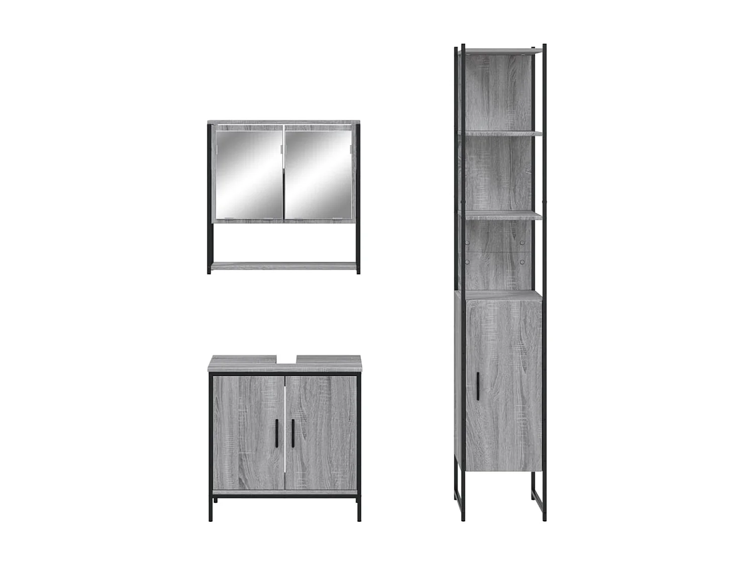 Juego de muebles de baño de 3 piezas Sonoma Grey