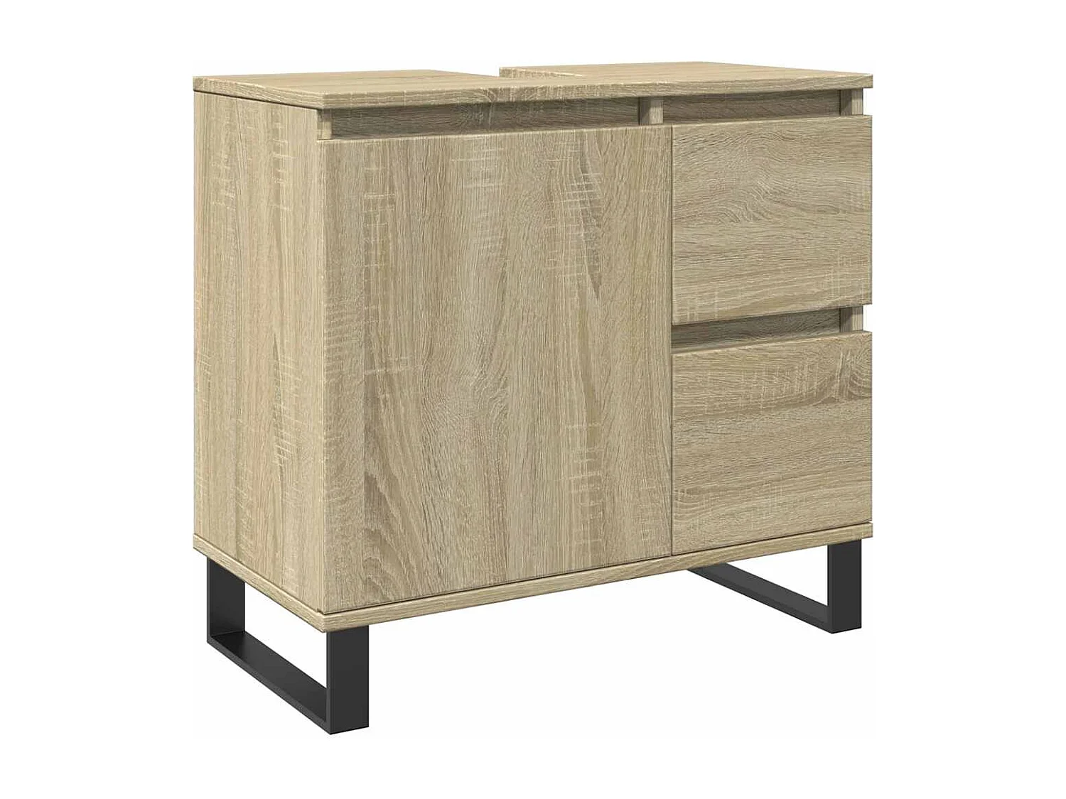 Set di mobili da bagno 3 pezzi in rovere Sonoma