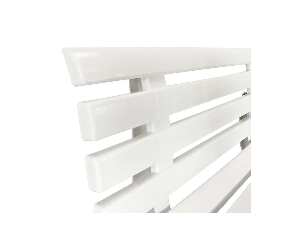 Panca da giardino 145,5 cm Plastica bianca