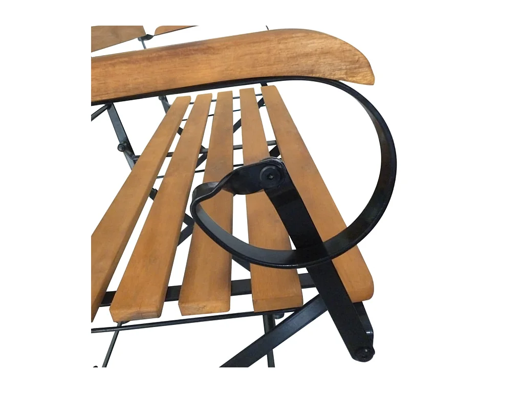 Banc pliable de jardin 112 cm Bois d'acacia solide