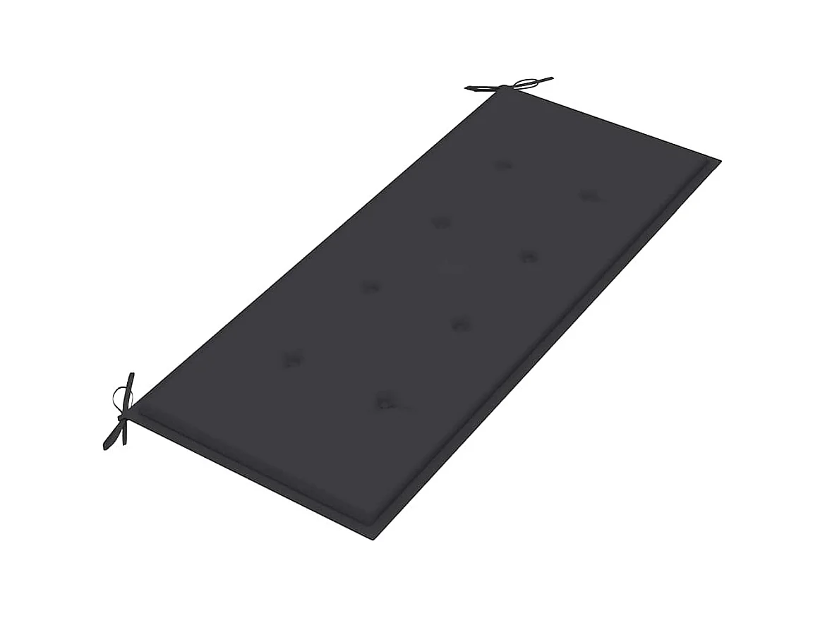 Banco de jardín plegable con cojín 118 cm Bambú