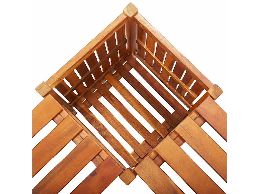 Panca da giardino e fioriera 117x117x40 cm Legno massello di acacia