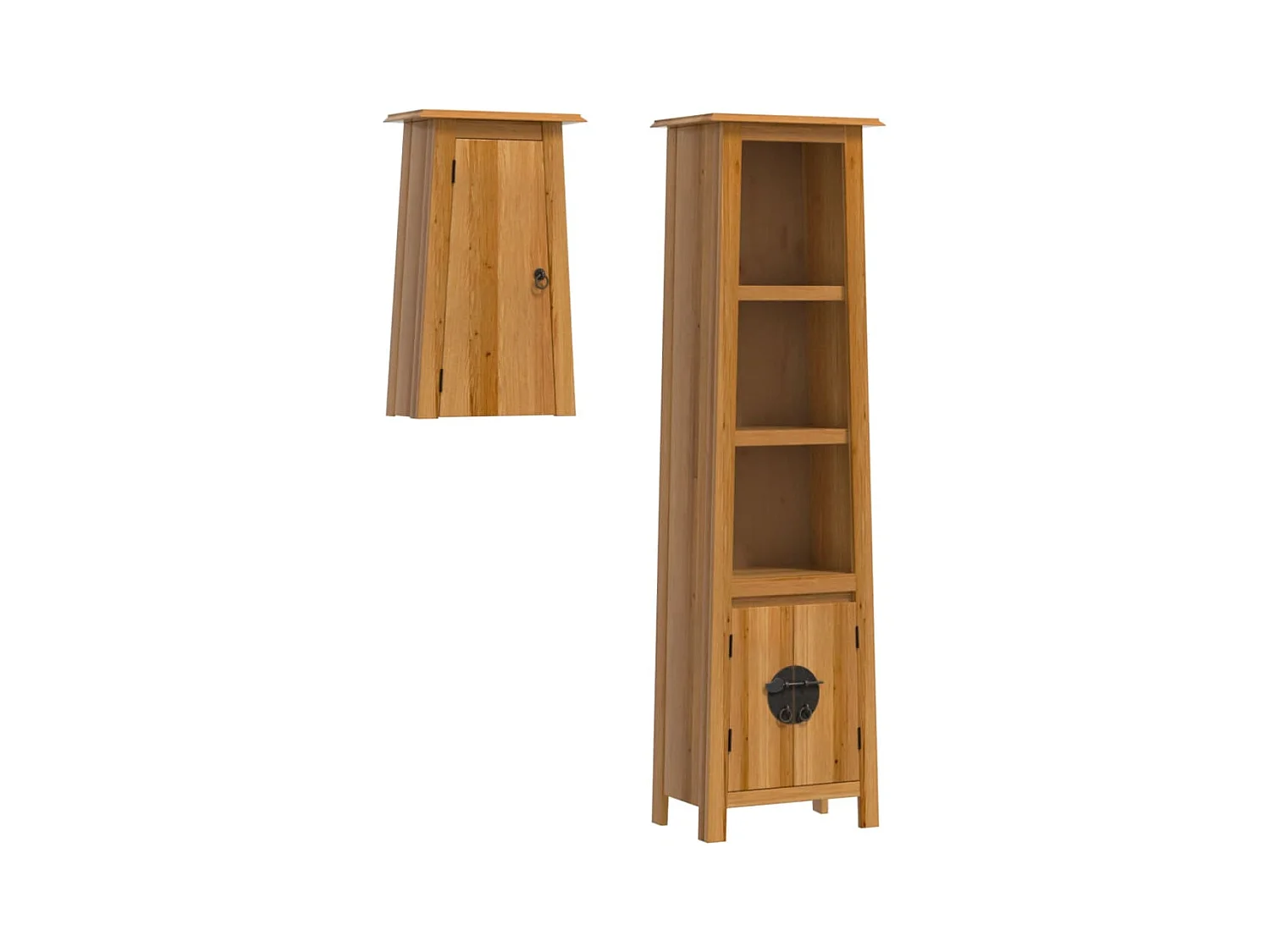Ensemble de meubles de salle de bain 2 pcs bois de pin massif