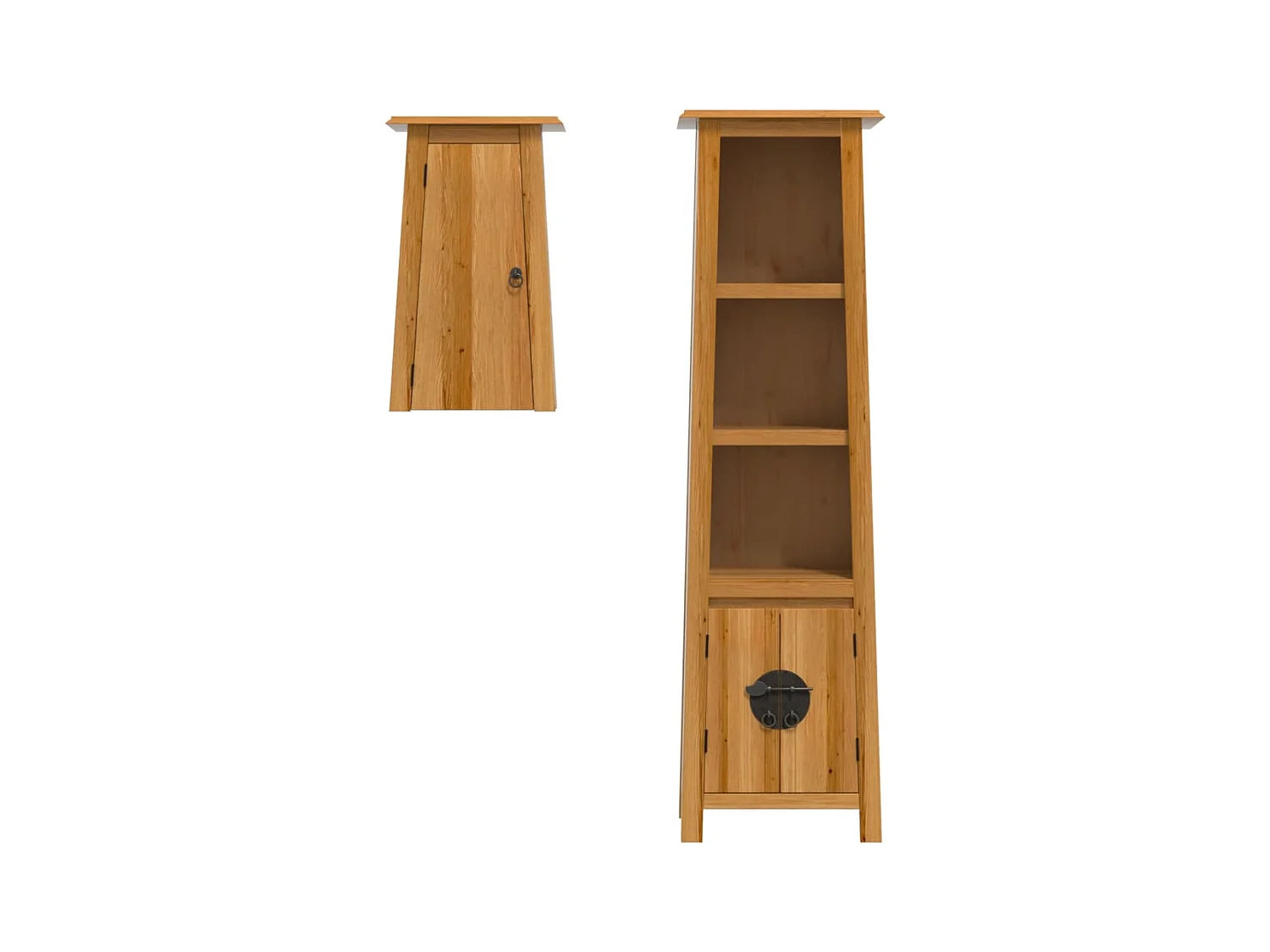 Ensemble de meubles de salle de bain 2 pcs bois de pin massif