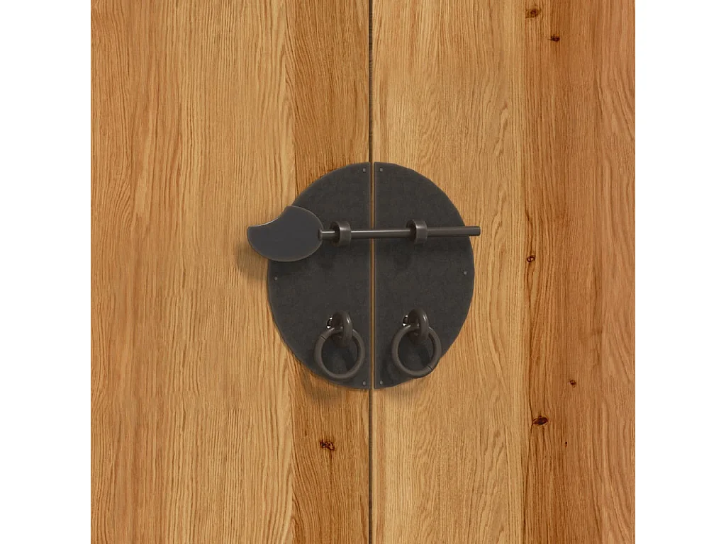 Set di mobili da bagno in 2 pezzi in legno massello di pino