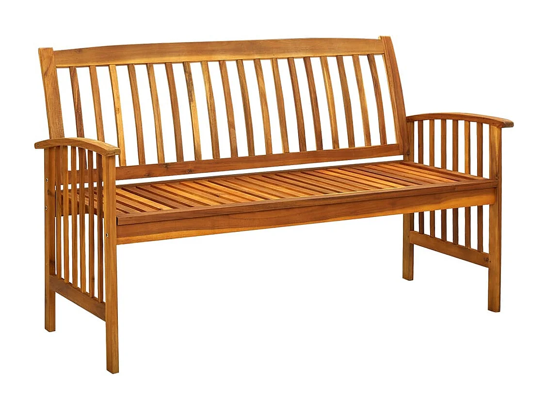 Panca da giardino con cuscino 147 cm Legno massello di acacia