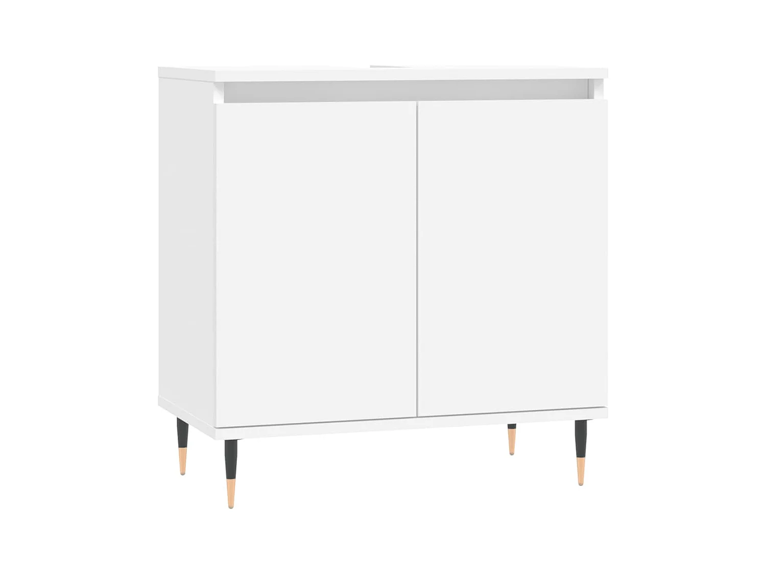 Ensemble d'armoires salle de bain 3 pcs blanc bois d'ingénierie