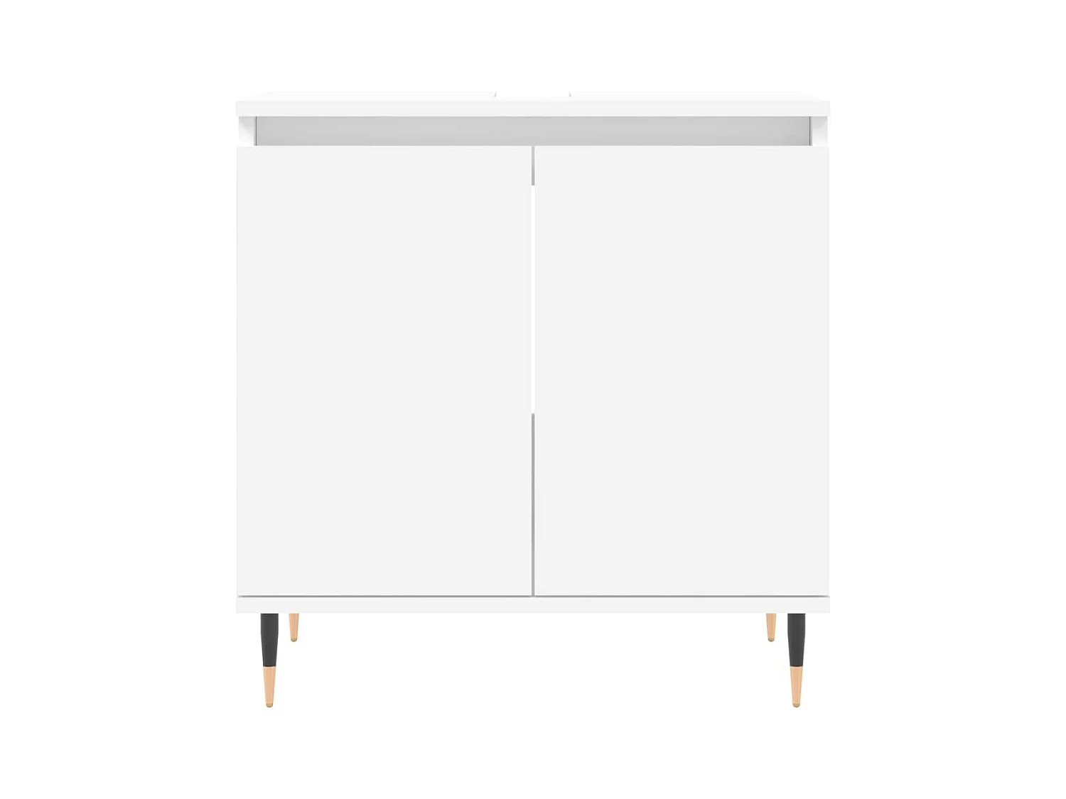 Ensemble d'armoires salle de bain 3 pcs blanc bois d'ingénierie