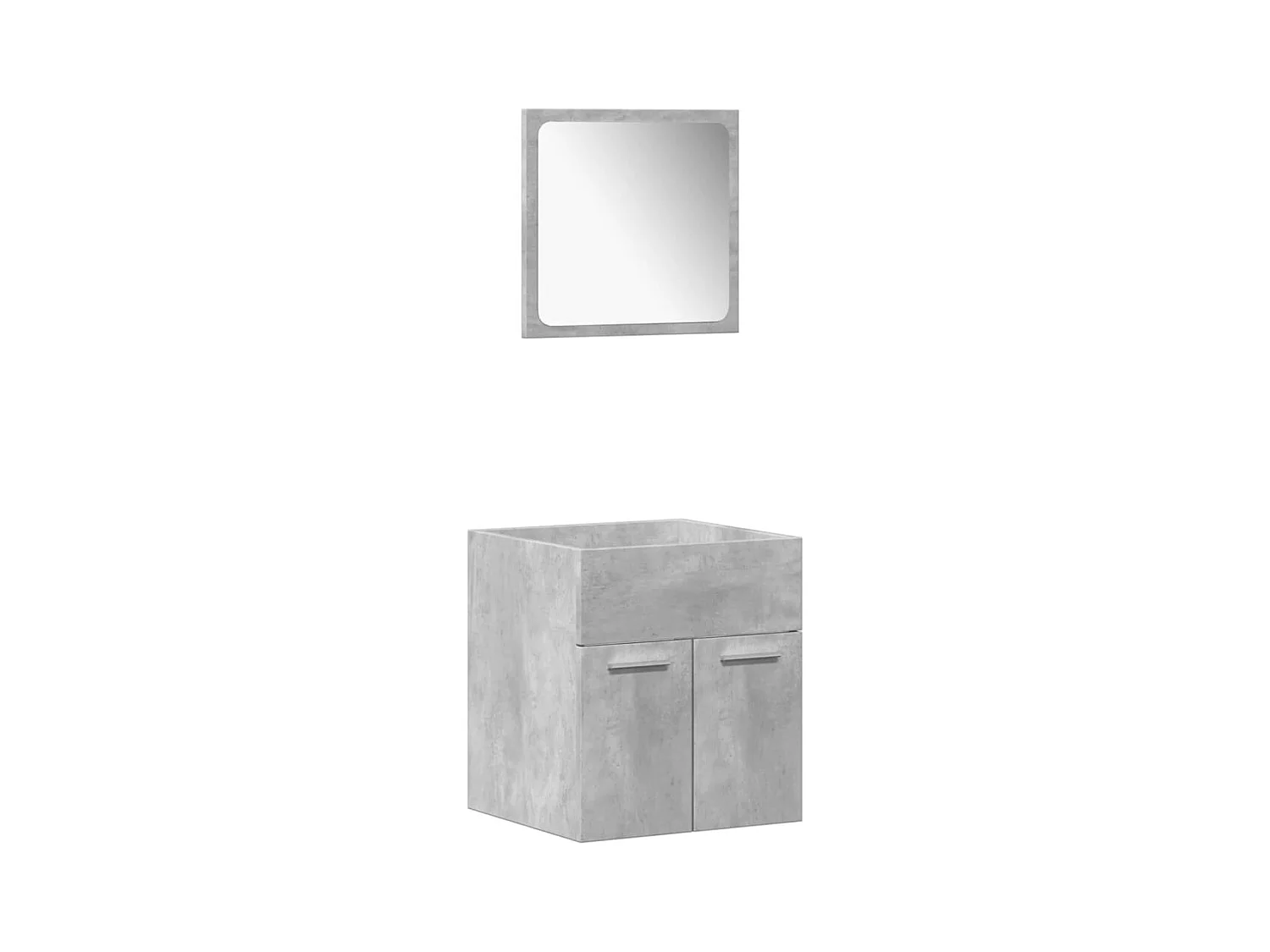 Set di mobili da bagno 4 pezzi grigio cemento