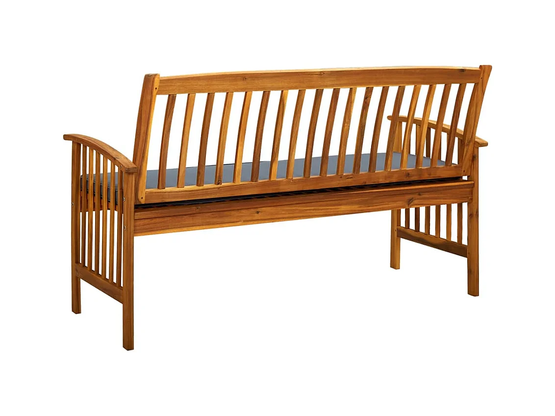 Tuinbank met kussen 147 cm Massief acaciahout