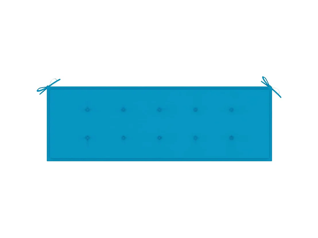 Stapelbare Gartenbank und Kissen 159 cm Massivholz Teak