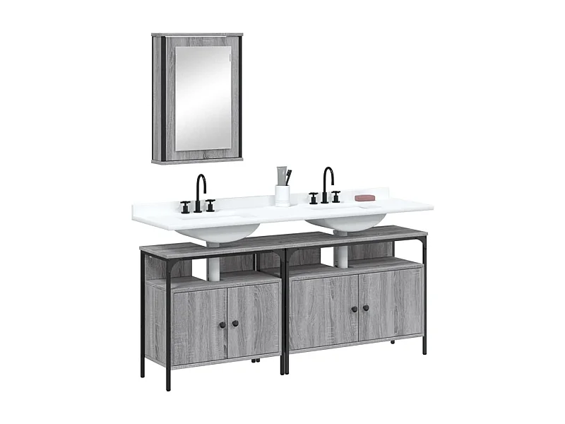 Set di mobili da bagno Sonoma Grey da 3 pezzi