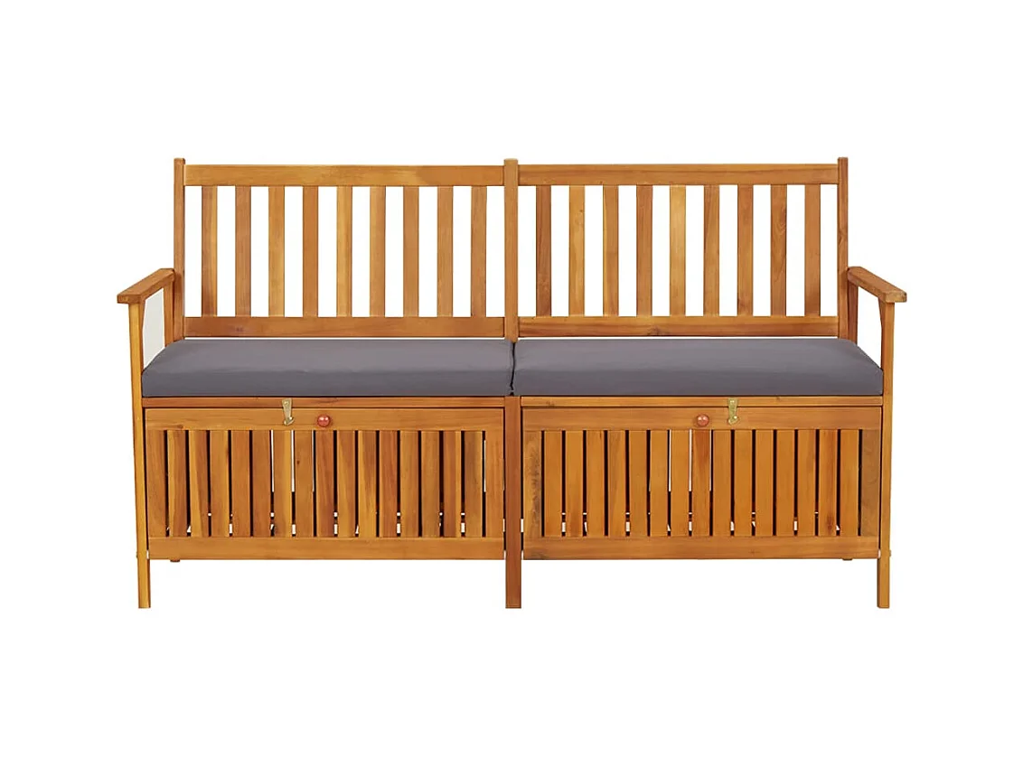 Panca contenitore con cuscino 148 cm Legno massello di acacia