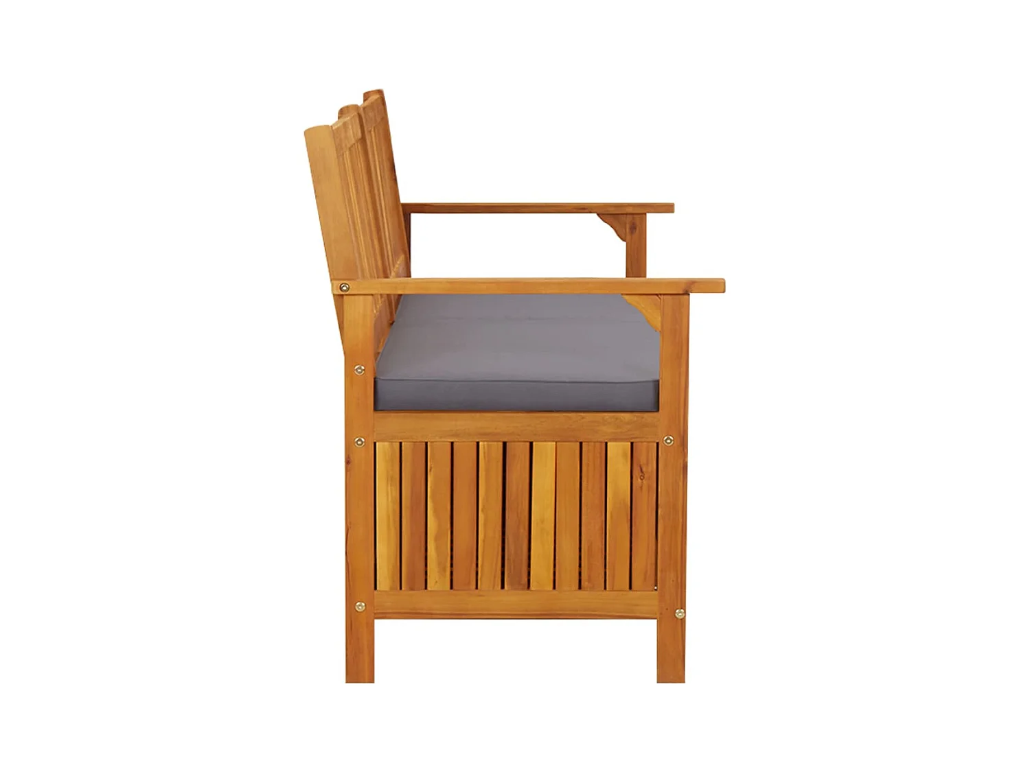 Panca contenitore con cuscino 148 cm Legno massello di acacia