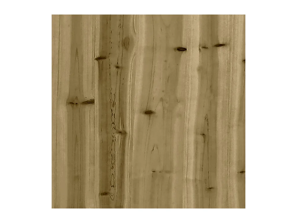 Banco de jardín de diseño en gavión 203x44x42 cm madera de pino impregnada