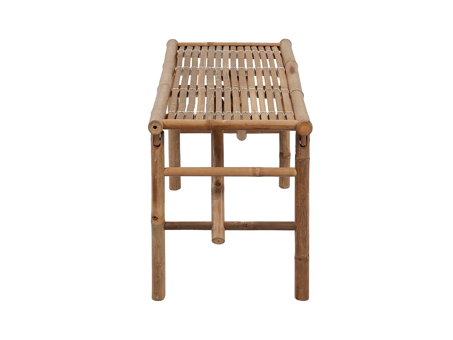 Banco de jardín plegable con cojín 118 cm Bambú