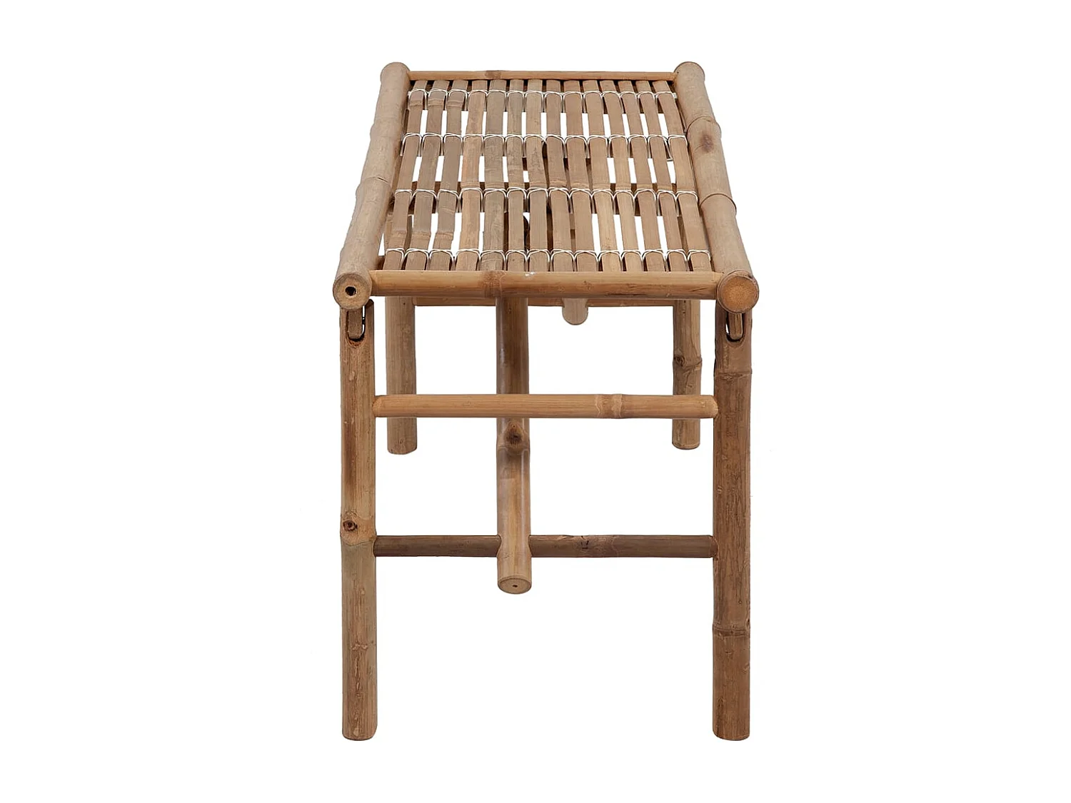 Banc de jardin pliable avec coussin 118 cm Bambou