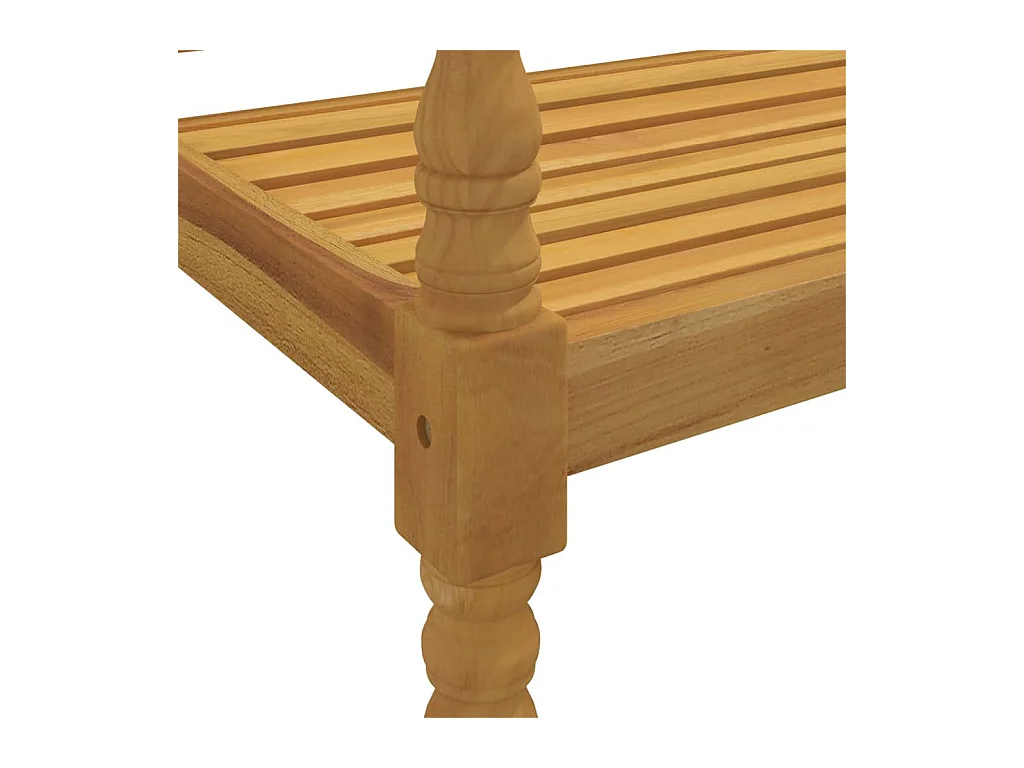 Banc Batavia avec coussin anthracite 150 cm Bois de teck massif