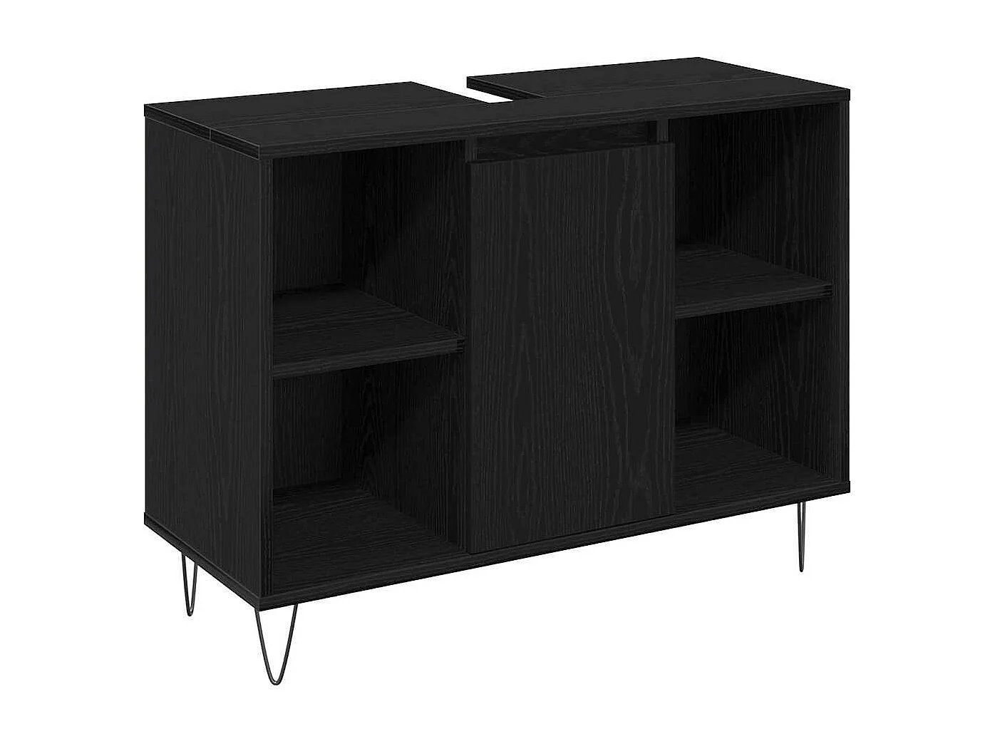 3-teiliges Badmöbel-Set in Eiche schwarz