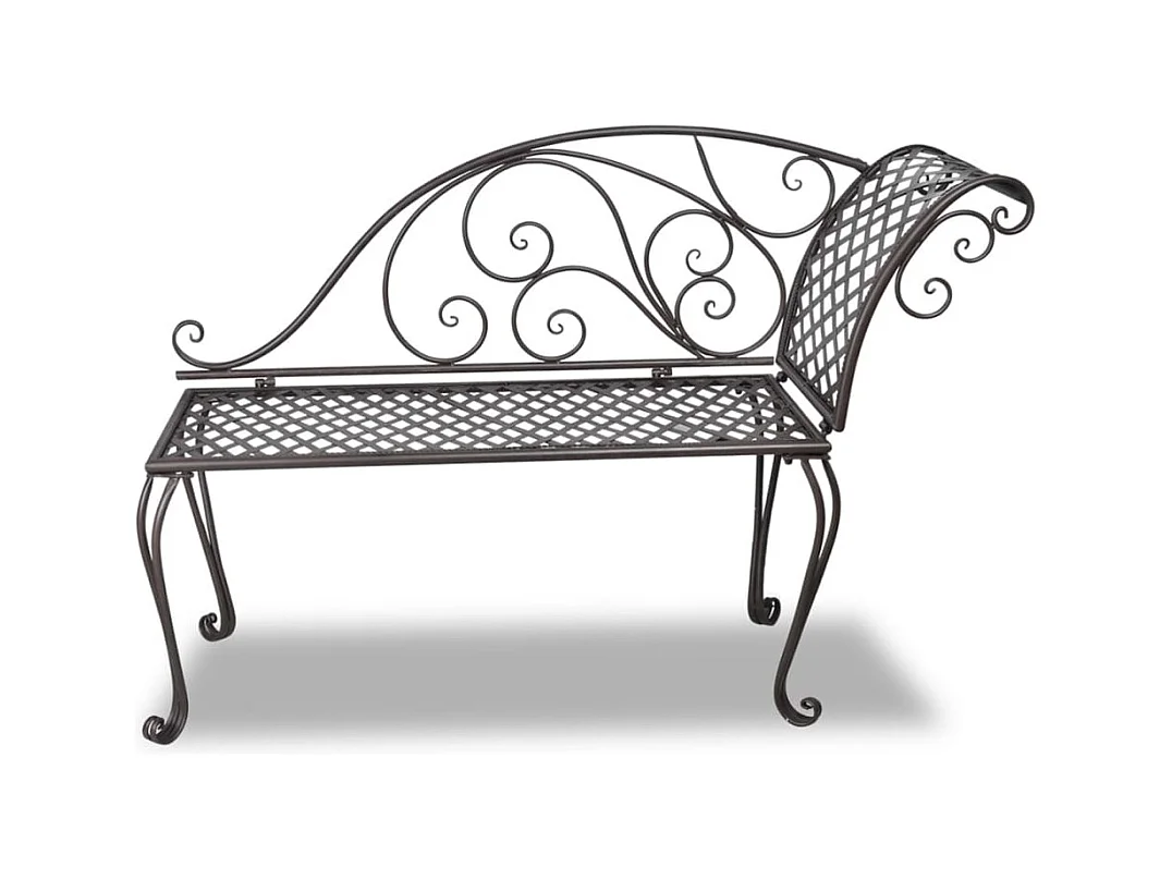 Sillón de jardín 128 cm Acero Antiguo Marrón