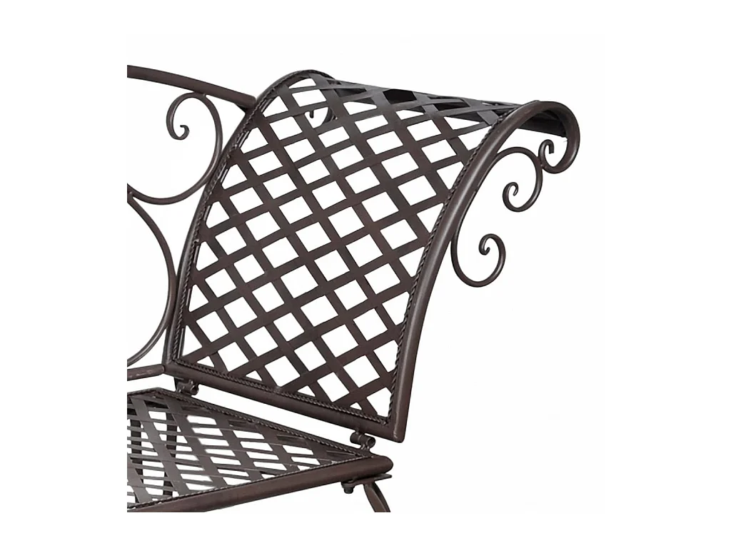 Sillón de jardín 128 cm Acero Antiguo Marrón