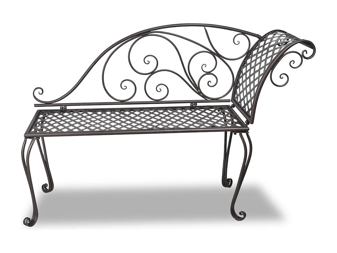 Sillón de jardín 128 cm Acero Antiguo Marrón