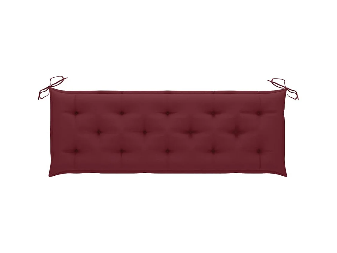 Banc de jardin empilable et coussin 159 cm Bois de teck massif