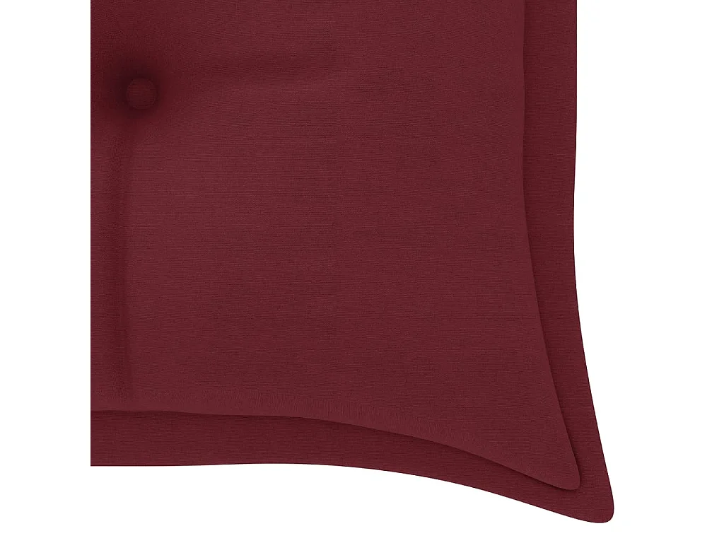 Banc de jardin empilable et coussin 159 cm Bois de teck massif