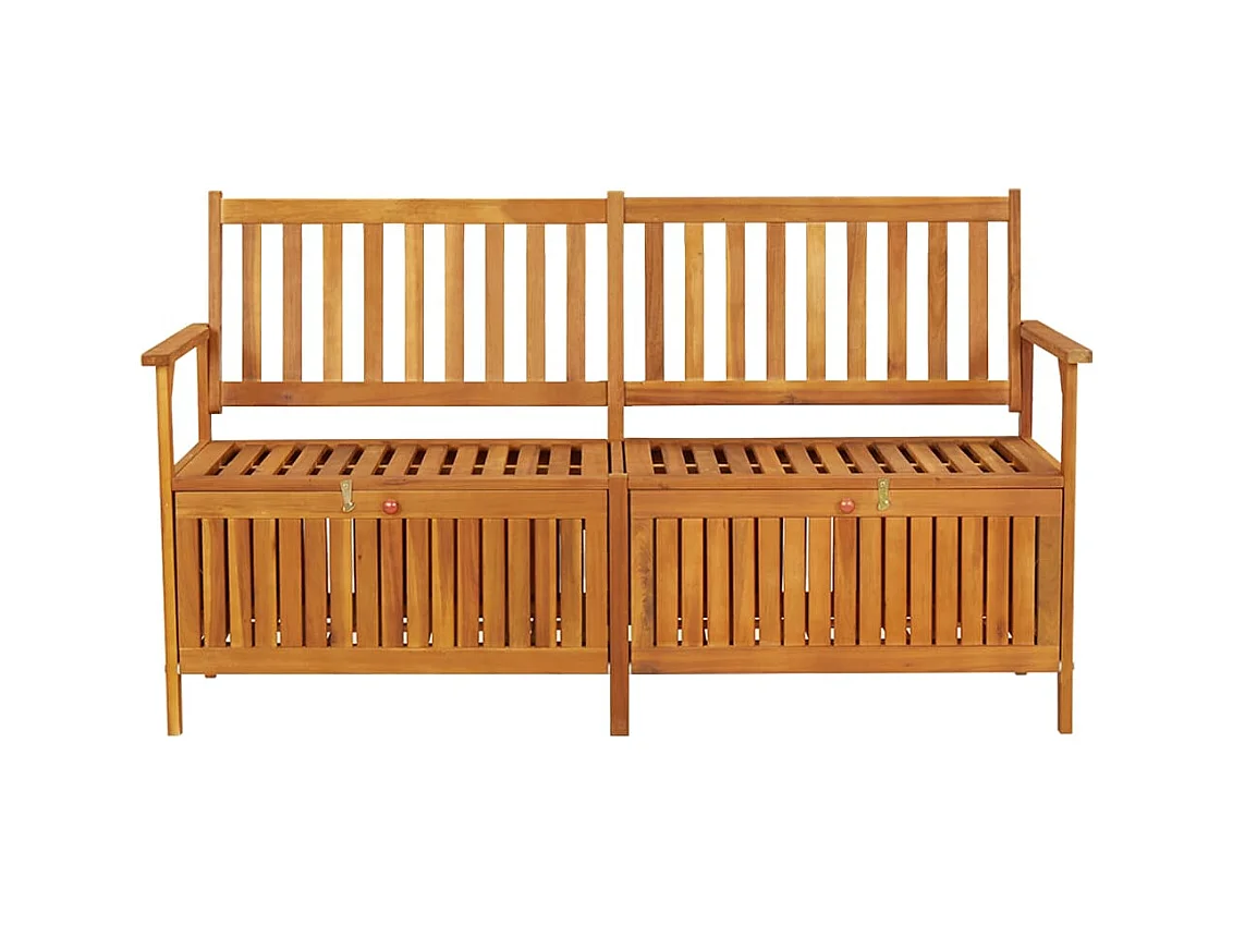 Banco de almacenaje 148 cm Madera maciza de acacia
