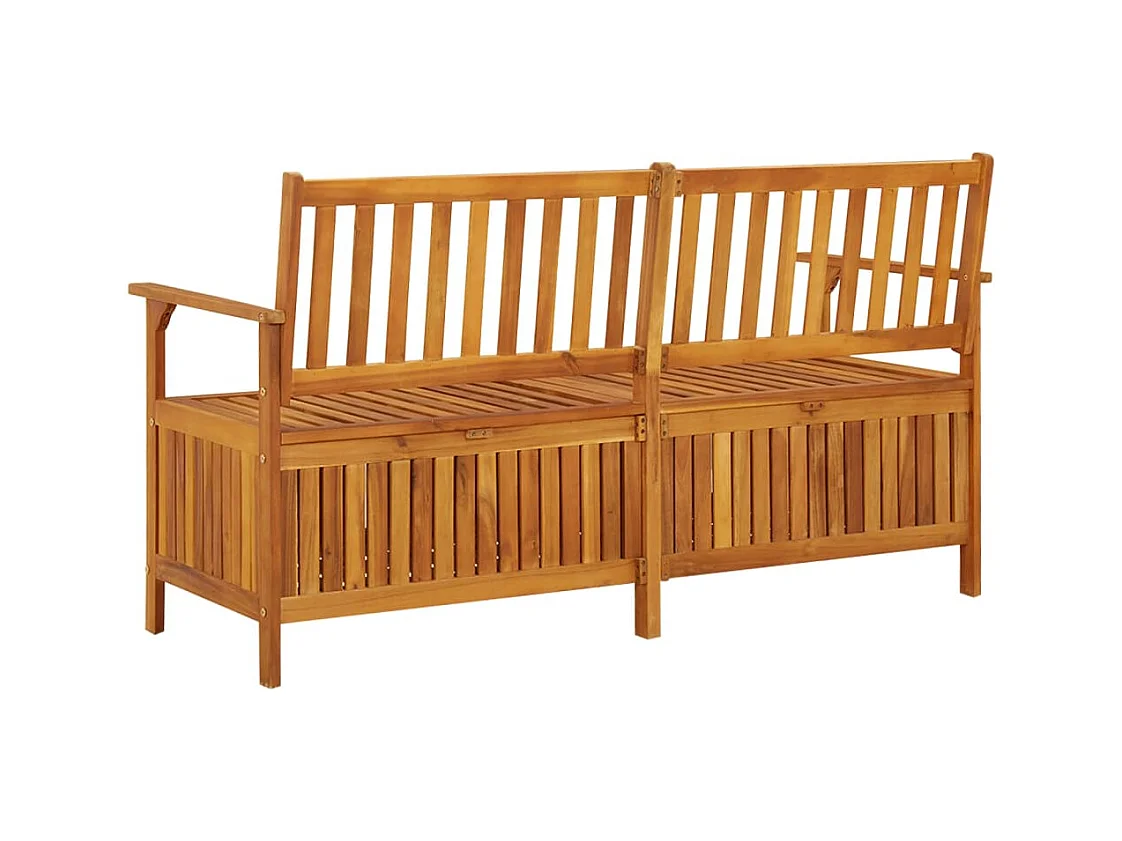 Banco de almacenaje 148 cm Madera maciza de acacia