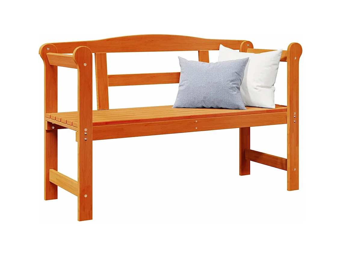 Banc extérieur Marron 119 x 76 x 44cm Bois de pin massif