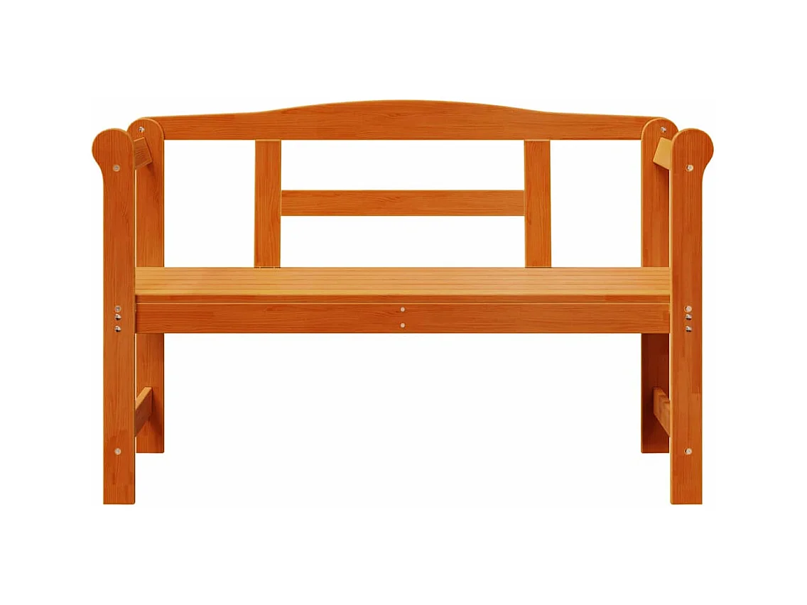 Banc extérieur Marron 119 x 76 x 44cm Bois de pin massif