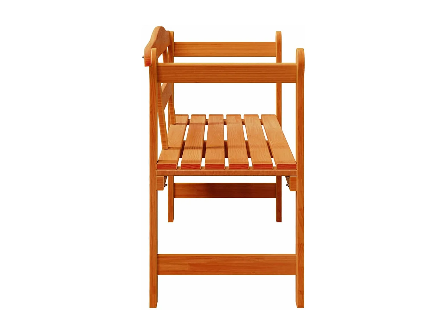 Banc extérieur Marron 119 x 76 x 44cm Bois de pin massif