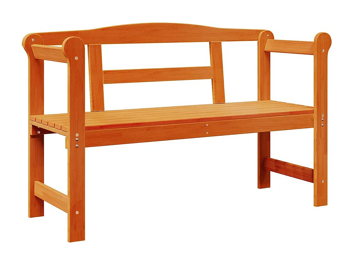 Banc extérieur Marron 119 x 76 x 44cm Bois de pin massif