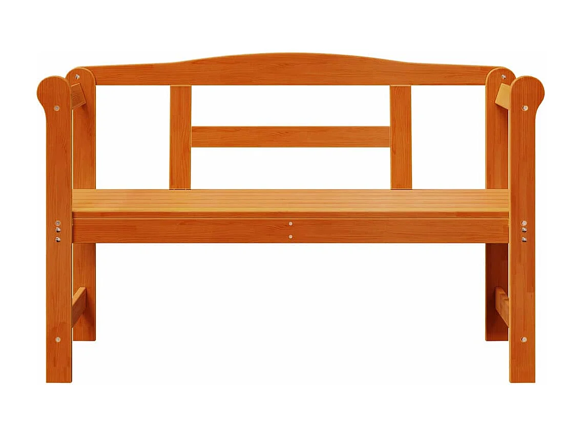 Banc extérieur Marron 119 x 76 x 44cm Bois de pin massif