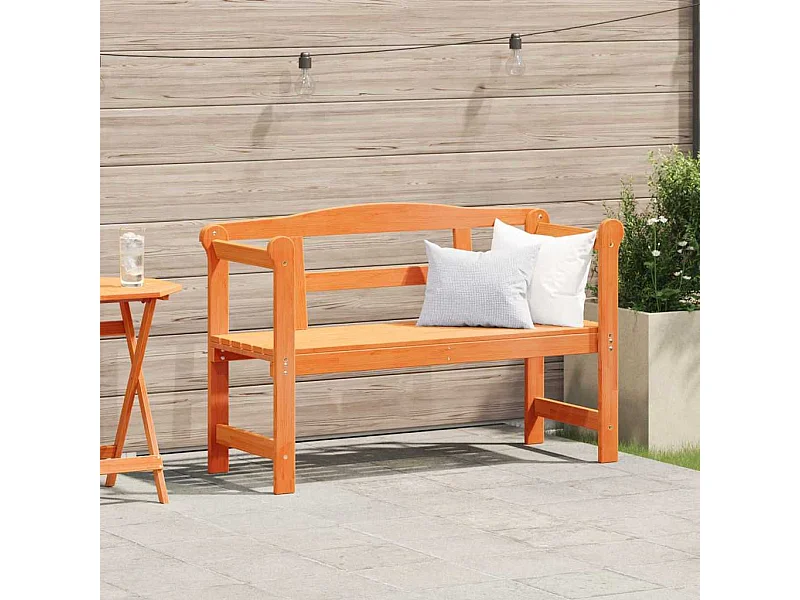 Gartenbank Braun 119 x 76 x 44cm Massivholz Kiefer