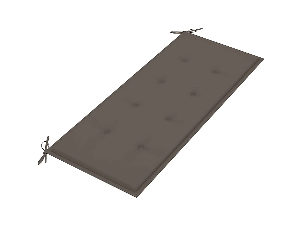 Panca da giardino impilabile e cuscino 128,5 cm Legno massello di teak