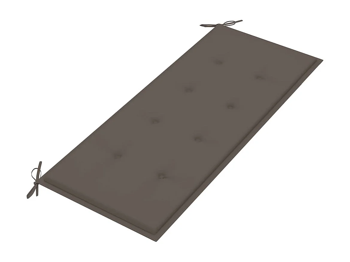 Panca da giardino impilabile e cuscino 128,5 cm Legno massello di teak