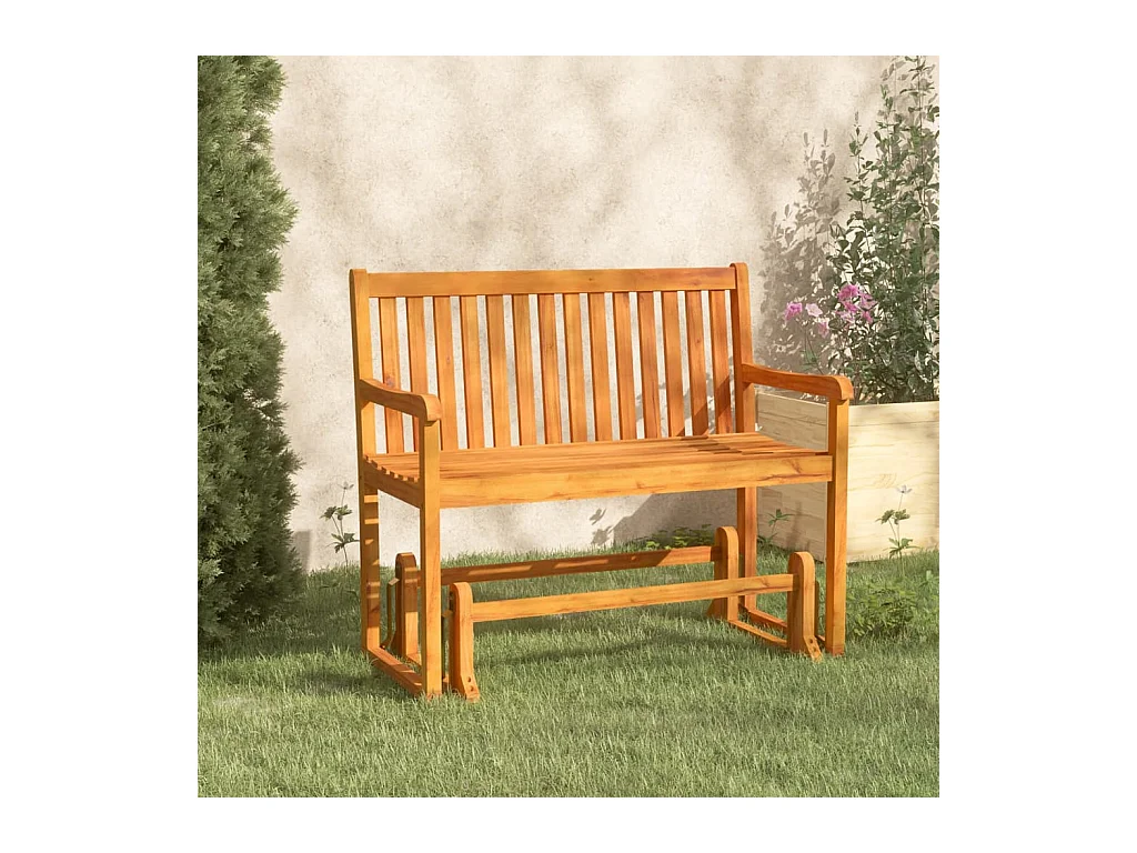 Columpio de jardín 110 cm Madera maciza de acacia