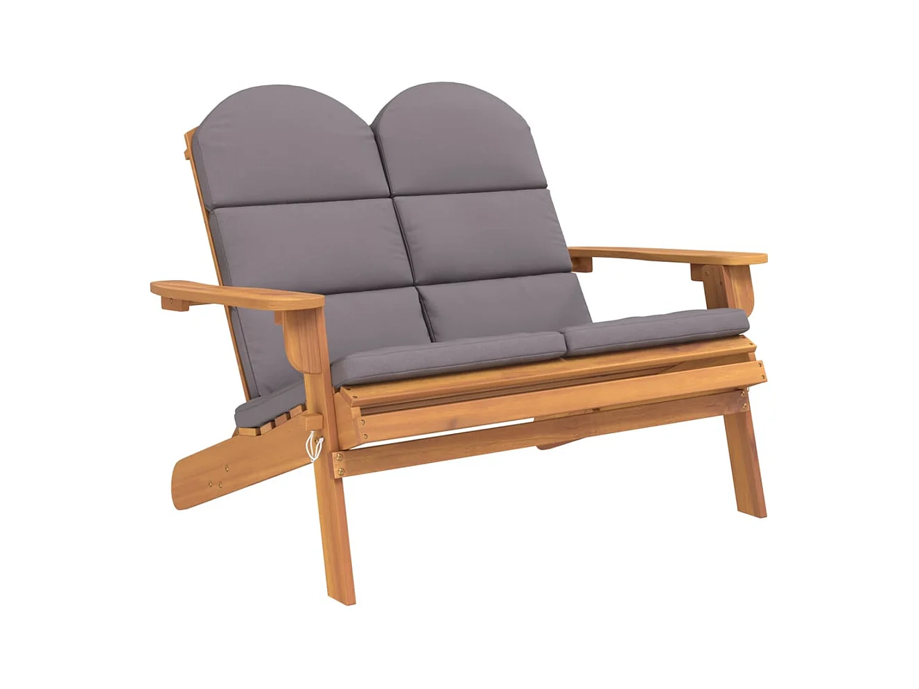 Adirondack tuinbank met kussens 126 cm massief acaciahout